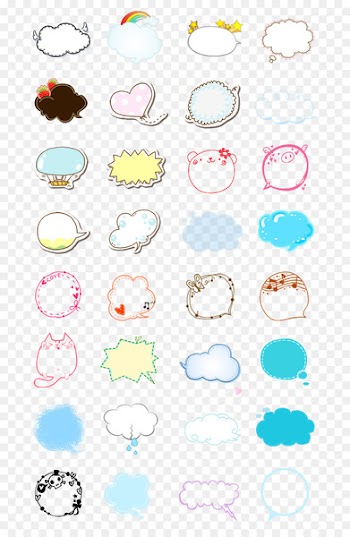 Speech balloon Dialog box Bubble - Cute speech bubble frame PSD design material 