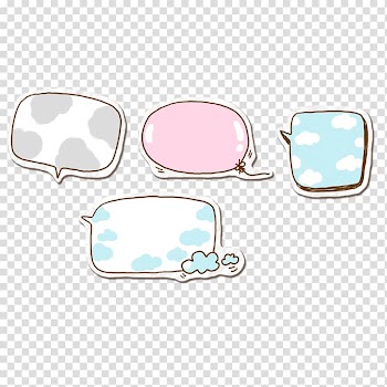 Speech balloon , Hand-painted dialog box transparent background PNG clipart