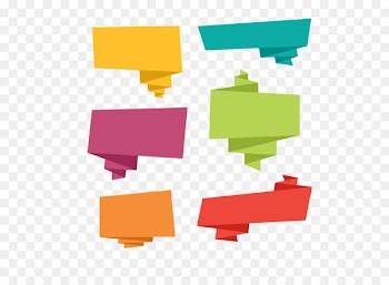 Speech balloon Origami Microsoft PowerPoint - Color origami banner vector 