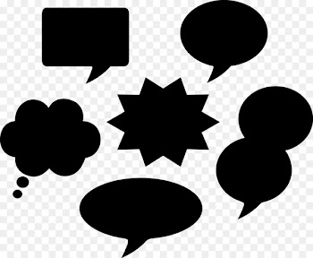 Speech balloon Silhouette Clip art - Speech Bubble black 