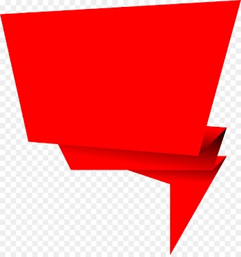 Speech balloon Text - origami 