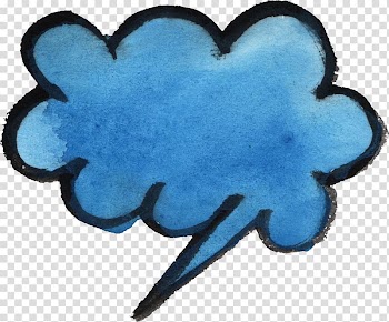 Speech balloon Watercolor painting , three transparent background PNG clipart