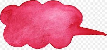 Speech balloon Watercolor painting - watercolor red 