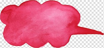 Speech balloon Watercolor painting, watercolor red transparent background PNG clipart