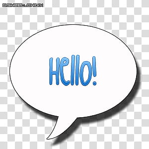 Speech Balloons, hello! text cloud transparent background PNG clipart