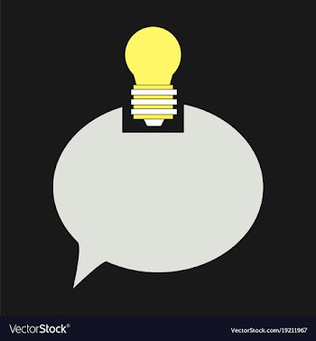 Speech bubble and lamp idea doodle cute miniature vector image