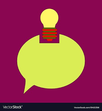 Speech bubble and lamp idea doodle cute miniature vector image