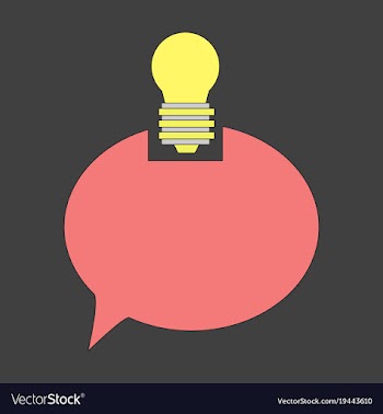 Speech bubble and lamp idea doodle cute miniature vector image