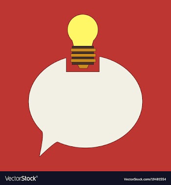 Speech bubble and lamp idea doodle cute miniature vector image