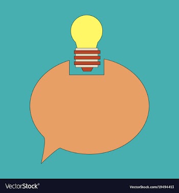 Speech bubble and lamp idea doodle cute miniature vector image