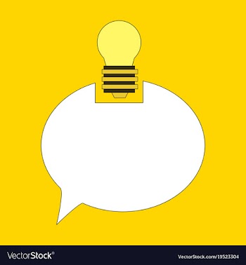 Speech bubble and lamp idea doodle cute miniature vector image