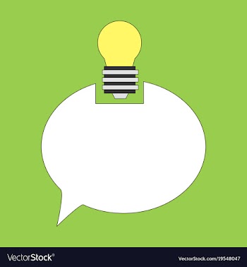 Speech bubble and lamp idea doodle cute miniature vector image