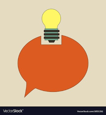 Speech bubble and lamp idea doodle cute miniature vector image