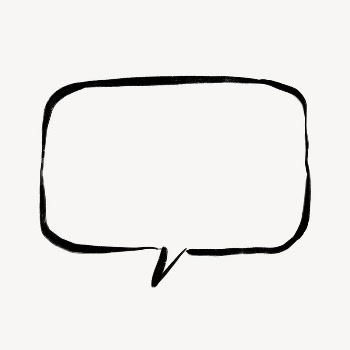 Speech bubble clipart, drawing illustration, | Free Photo - rawpixel