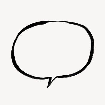 Speech bubble clipart, drawing illustration, | Free Photo - rawpixel