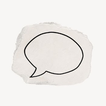 Speech bubble doodle clipart, ripped | Free PSD - rawpixel