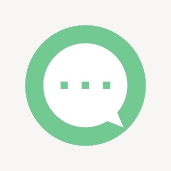 Speech bubble icon badge, flat | Free Icons - rawpixel