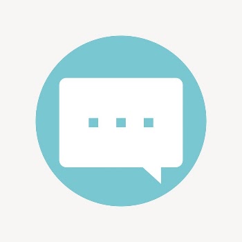 Speech bubble icon badge, flat | Free Icons - rawpixel