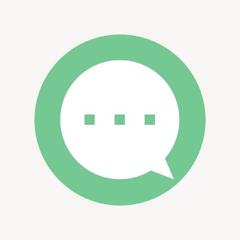 Speech bubble icon badge, flat | Free Icons - rawpixel