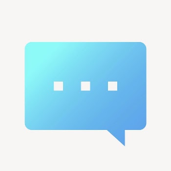 Speech bubble icon, gradient design | Free Icons - rawpixel
