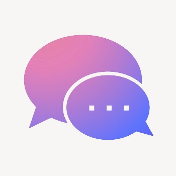 Speech bubble icon, gradient design | Free Icons - rawpixel