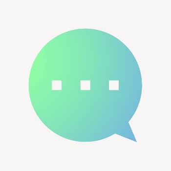 Speech bubble icon, gradient design | Free Icons - rawpixel
