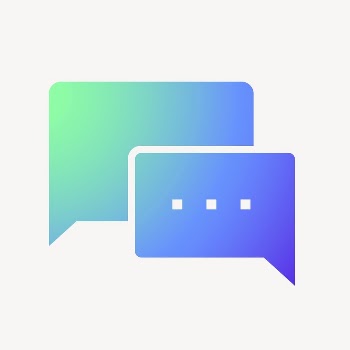 Speech bubble icon, gradient design | Free Icons - rawpixel