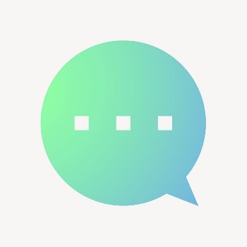 Speech bubble icon, gradient design | Free Icons - rawpixel
