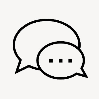 Speech bubble icon, line art | Free Icons - rawpixel