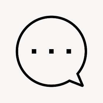 Speech bubble icon, line art | Free Icons - rawpixel