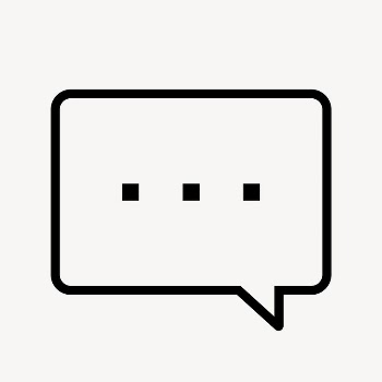 Speech bubble icon, line art | Free Icons - rawpixel