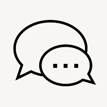 Speech bubble icon, line art | Free Icons - rawpixel