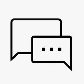 Speech bubble icon, line art | Free Icons - rawpixel