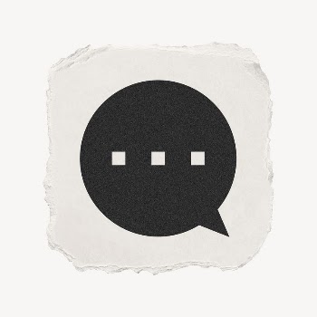 Speech bubble icon, ripped paper | Free PSD - rawpixel