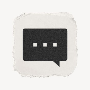 Speech bubble icon, ripped paper | Free PSD - rawpixel