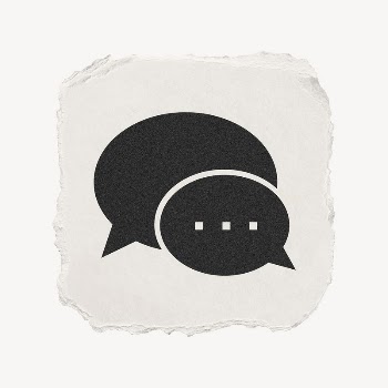 Speech bubble icon, ripped paper | Free PSD - rawpixel
