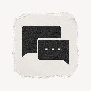 Speech bubble icon, ripped paper | Free PSD - rawpixel