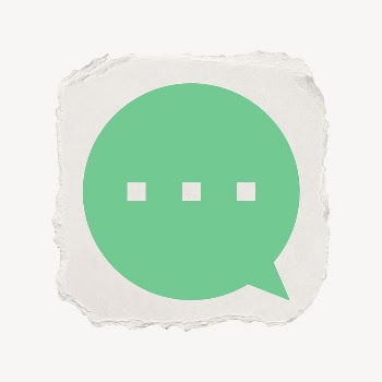 Speech bubble icon, ripped paper | Free PSD - rawpixel