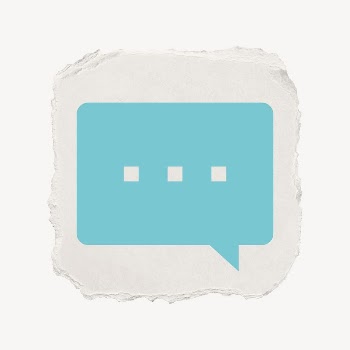Speech bubble icon, ripped paper | Free PSD - rawpixel