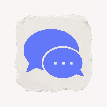 Speech bubble icon, ripped paper | Free PSD - rawpixel