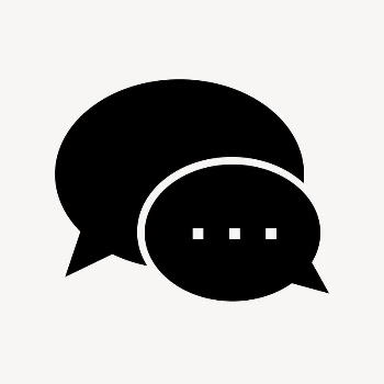 Speech bubble icon, simple flat | Free Icons - rawpixel