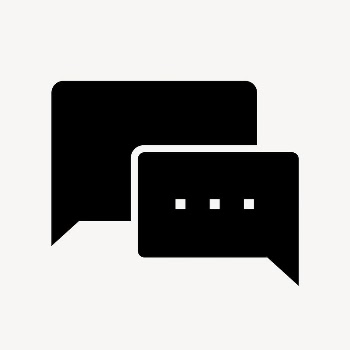 Speech bubble icon, simple flat | Free Icons - rawpixel