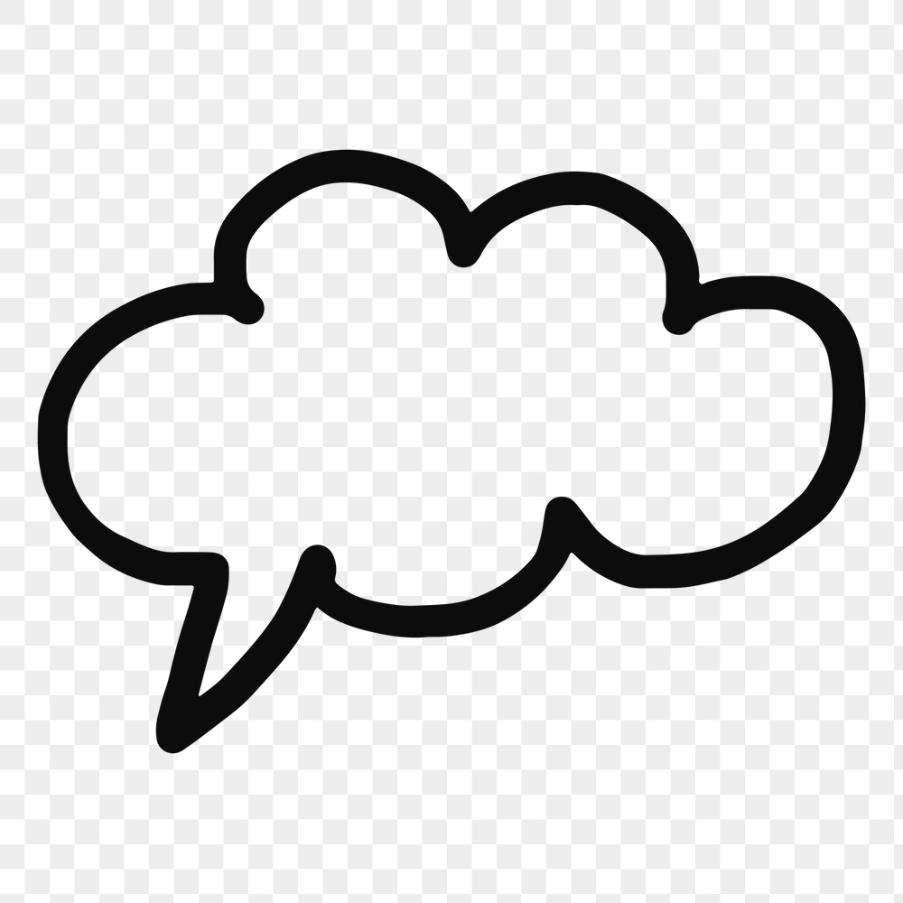 Speech bubble png, doodle collage | Free PNG - rawpixel
