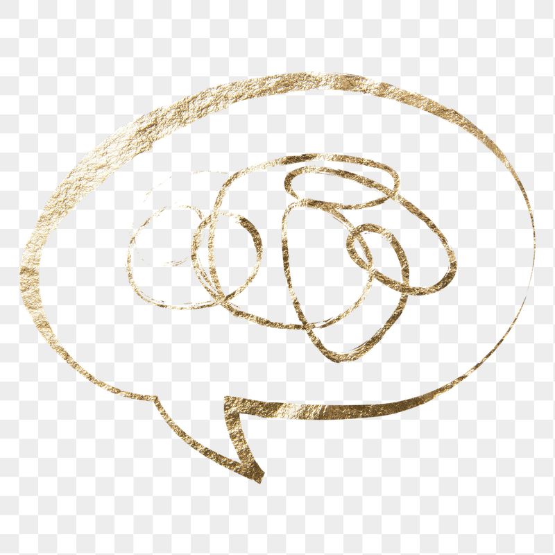 Speech bubble png sticker, gold | Free PNG Illustration - rawpixel