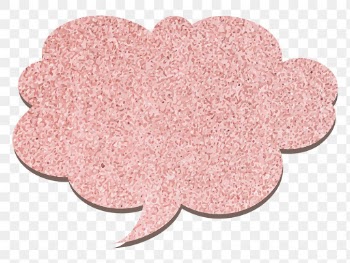 Speech bubble png sticker in pink glitter… | Free stock illustration | High Resolution graphic