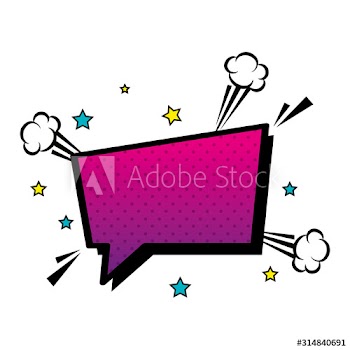 speech bubble pop art style design