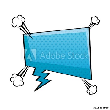 speech bubble pop art style design