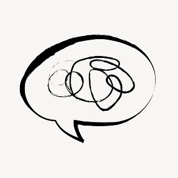 Speech bubble sticker, cute doodle | Free PSD Illustration - rawpixel