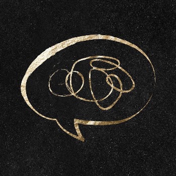 Speech bubble sticker, gold aesthetic | Free PSD Illustration - rawpixel