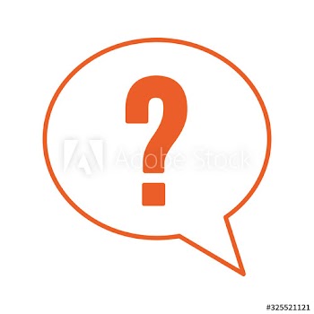 speech bubble with ask symbol